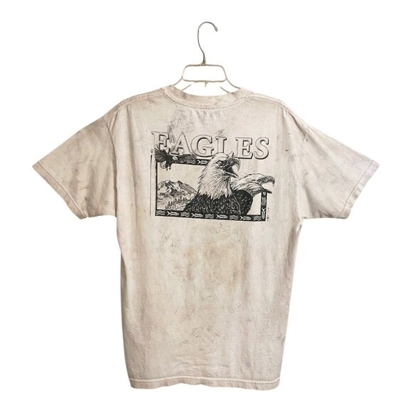 Vintage 2000 Del Sol Eagles Bald Eagle Graphic Tee  Thrashed Grunge Y2K SZ Large - Picture 2 of 9